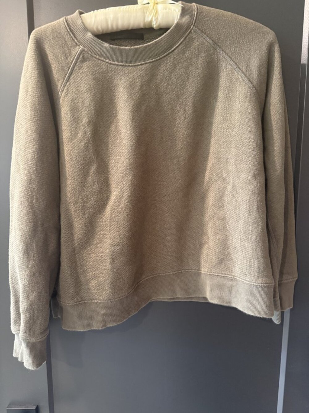 Jenni Kayne Saturday Sweatshirt Olive Green French Terry Crewneck